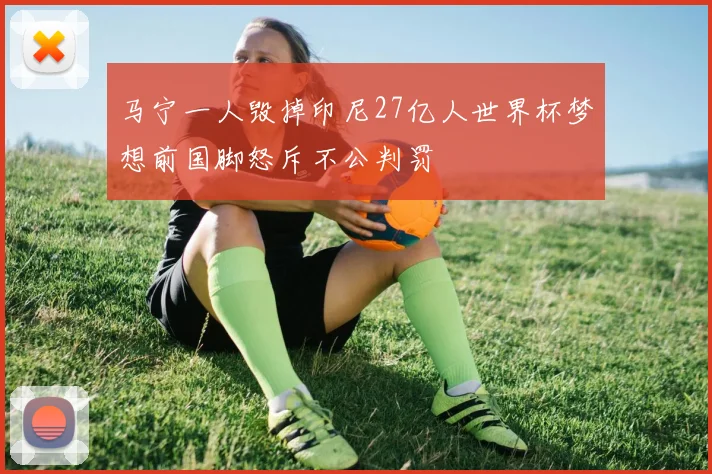 马宁一人毁掉印尼27亿人世界杯梦想前国脚怒斥不公判罚